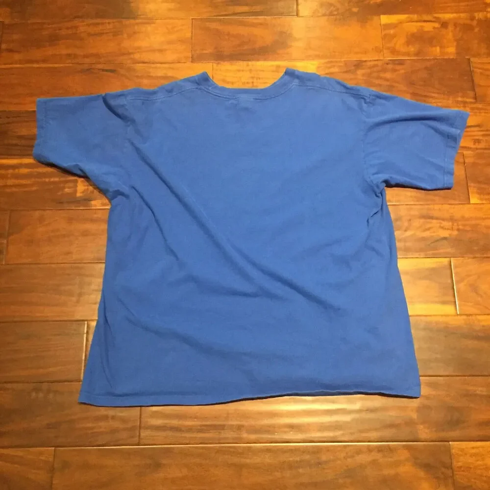 The North Face T-Shirt Mens Size XXL Blue Cotton Short Sleeve Ames Bros Ski Tee